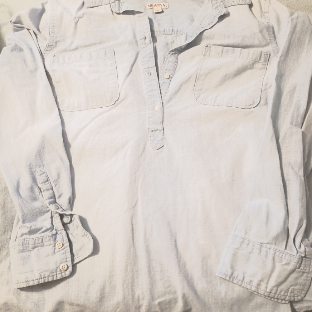 Chambray collared button down XXL